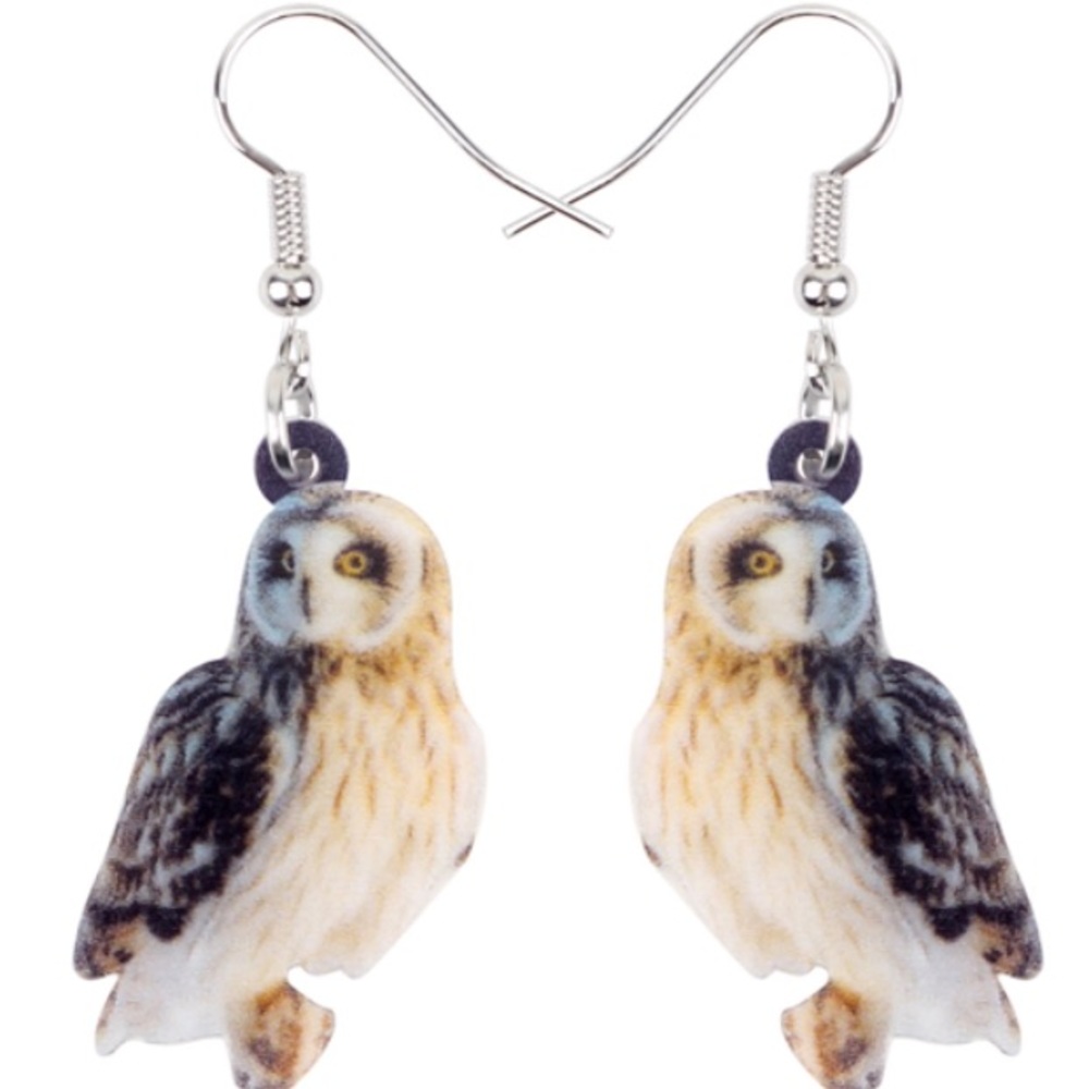 Owl Acrylic Earrings Halloween